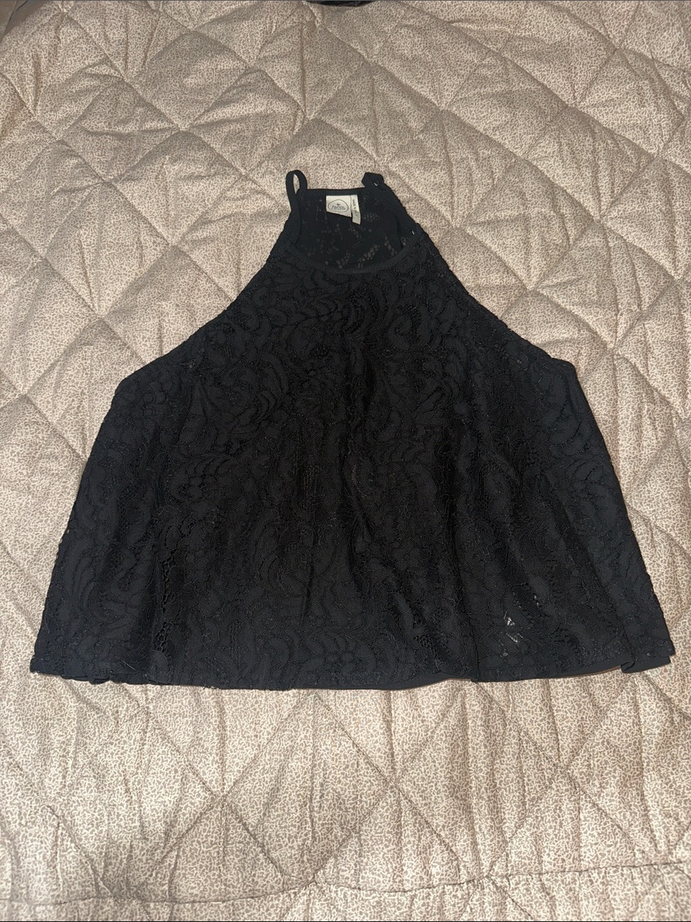 Paper Crane Black Lace Halter Camisole